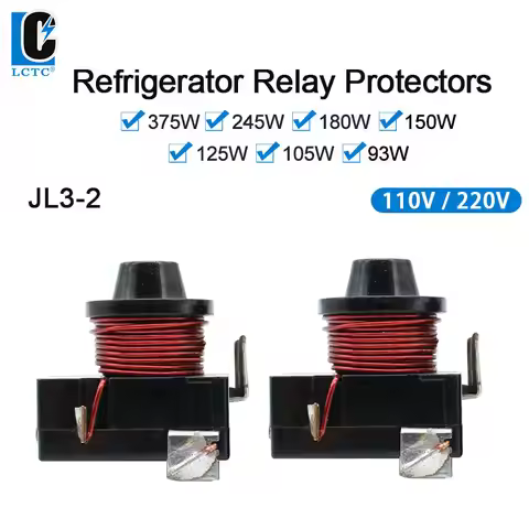 LCTC PTC Refrigerator Freezer Starter Relay For Refrigerator Capacitor 110V 220V JL3-2 Cooling Compr