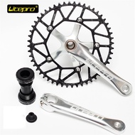 Alloy sprocket bicycle crankset 52/54/56/58T foldable bicycle modified hollow one-piece crank 170 mm road bicycle mountain bike parts sprocket bicycle crank teeth