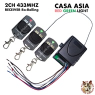 REMOTE CONTROL CASA ASIA 2CH 433MHz AUTOGATE ( RECEIVER / REMOTE CONTROL )
