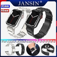 สาย Apple watch series 7 45mm 41mm สายนาฬิกาข้อมือสแตนเลส สำหรับ apple watch Series 7 6 SE 5 4 3 41m