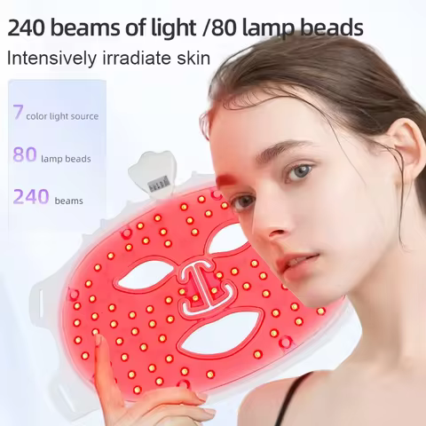 Portable Silicone Light Therapy Mask 7 Color Led Mask Light Therapy Skin Care Led Mask Light Therapy