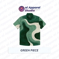KEMEJA Premium Short Sleeve Adult Shirt - Ai Apparel Studio x HMSTR - Green Piece