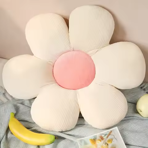 35-40cm Stuffed Six Petal Flower Cushion Girly Room Decor Sunflower Pillow Bay Window Pink Flower Si