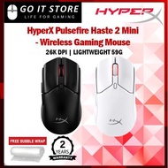 HyperX Pulsefire Haste 2 Mini - Wireless Gaming Mouse (Black / White ) (7D388AA / 7D389AA)
