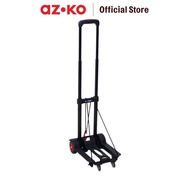 azko Maxbuilt 50 Kg Plastic Folding Goods Trolley - Black Goods Transport Tool With Wheels Wheels Ca