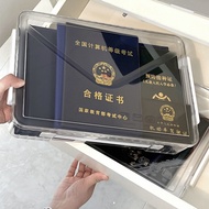 Certificate storage box transparent file storage box A4 paper finishing box acrylic storage box