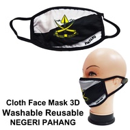 Face Mask 3D Penutup Hidung Bendera Negeri Pahang Washable Reusable