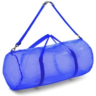 Champion Sports Mesh Duffle Bag with Zipper and Adjustable Shoulder Strap, 15” x 36” - Multipurpose,