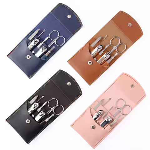7 Pcs Professional Nail Cutter Pedicure Scissors Set Stainless Steel Eagle Hook Portable Manicure Na