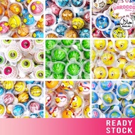 Halal Mix Planet Gummy Bubble Gum Ball 10 PCS  Candy Sour Gula Gula Viral Earth Strawberry Eyeball S