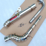 DAENG4 1set Canister BIG elbow 51mm open specs exhaust pipe for Wave 125 Xrm 110/125 Wave 100/110/11