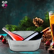 [Baosity] Galvanized Tub Tin Ice Holder Storage Container Ice Bucket Ice Tub Beer Buckets
