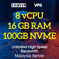 XamSvr Cloud VPS | 8 vCPU, 16GB RAM, 100GB NVMe SSD, Unlimited Bandwidth, Server in Malaysia