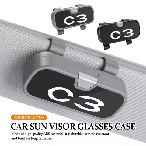 Auto Sun Visor Sunglasses Box Car Eyeglasses Storage Holder For Citroen C1 C2 C3 C4 C4L C5 C8 C4L DS
