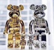bearbrick 空山基 bape 鯊魚 400%100%金銀