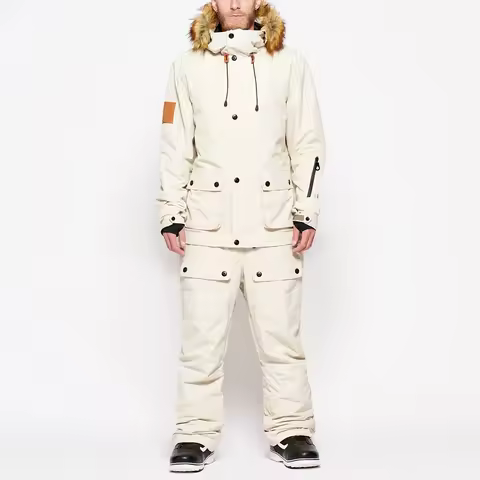 Men Ski Suit Cross-Country Clothes Snowboard Jumpsuit One Piece Waterproof Snow Skii Suit Softshell 