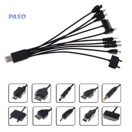 PASO_Multi Line Pin Charger 10 in 1 Universal USB Cable Phone Mobiles Adapter Lead