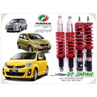 D7 Myvi 05-16 Hi Low Body Shift Adjustable Coilover Set