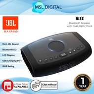 JBL Rise Bluetooth Clock Radio Speaker – Wireless Music, Dual Alarm, FM Radio, LED Display