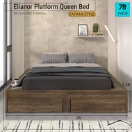 Luxe: Elianor Queen Platform Bed Frame | Drawer Storage