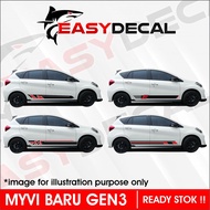 MYVI GEN3 body sticker  / Racing Stripes / Body lining / Lower Bar Sticker / Lower Bar