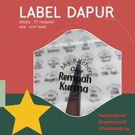 Sticker Dapur Label Rempah Ratus Transparent Waterproof 4cm Bulat 77pcs