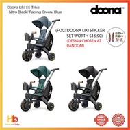 Doona Liki Trike S5 (Nitro Black/Racing Green/Blue) (FOC: Doona Liki Sticker Set Worth $16.90) (One 