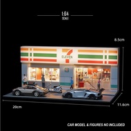 STE8 7-eleven Shop/ Fujiwara Tofu Shop 3D Diorama Display Scene for 1:64 scale car model