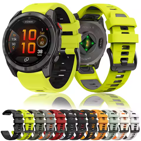Fenix8 Pro Watch Band For Garmin Fenix 8 8Pro 47mm 51mm E 7 7X 6 6X 5 5X 3HR QuickFit 22mm 26mm Two-