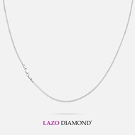 LAZO DIAMOND 375/9K White Gold Wheat Style Chain Necklace