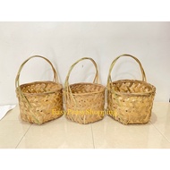 Bakul Buluh /Bakul Sayur Buah-buahan /Bamboo Carrying Basket / Bakul Anyaman Buluh / Raga Buluh / Raga Pasar (READYSTOCK