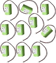 HQRP 10-Pack 4.8V Backup Battery for D-AA650BX4, E-XP2RBW, ANIC1117, D-AA500 Lithonia E-conolight Un