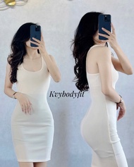 Đầm body sát nách phom ngắn chất thun mịn co giãn thích hợp mặc đi tiệc đi làm đi chơi Kvy D1