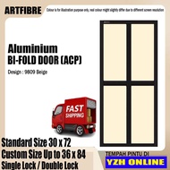 Bi-fold Door Toilet Aluminum Folding Door Toilet Door Pintu Lipat Tandas Pintu Lipat Bilik Air BiFold