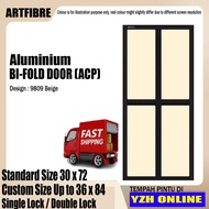 Bi-fold Door Toilet Aluminum Folding Door Toilet Door Pintu Lipat Tandas Bilik Ai
