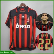 2006-2007 Retro Jersey AC Milan Jersey Local Soccer Jersey Customization Name Number