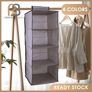 Perfect Bath 4 Tier Hanging Wardrobe Organizer Clothes Storage