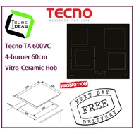 Tecno TA 600VC 4-burner 60cm Vitro-Ceramic Hob