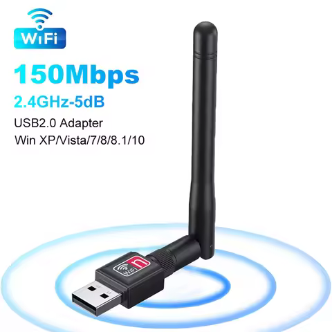 150Mbps Mini USB WiFi Adapter 2.4GHz with Antenna USB Wireless Network Card 802.11n/g/b Ethernet USB