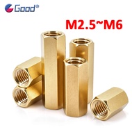 M2.5 M3 M4 M5 M6 Double Pass Hex Female brass standoff spacer Hexagonal Stud Spacer Hollow Pillars