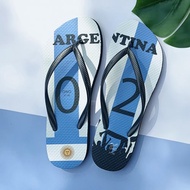 女款國家隊足球紀念夾腳拖鞋 軟Q止滑耐磨人字拖鞋阿根廷