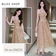 [Premium Version] Lace Dress with Long 2-Waist Design, Elegant Lady Bliss Women's Fashion - V507