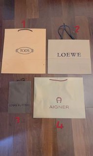 LV&amp;Gucci&amp;LOEWE&amp;TOD’S&amp;AIGNER紙袋及紙盒