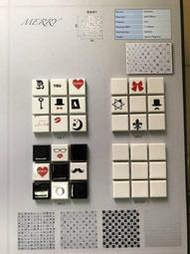 【鑫鎧棋磁磚精品】日本進口.可愛造型馬賽克 黑白兩色 拼貼 DIY 咖啡廳 嬰兒房 歡迎詢價 1 元起