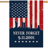Bendera Rumah 9/11 Jangan Lupakan 11 September Bendera Pemadam Kebakaran Hiasan Luar Ruangan Kain Go