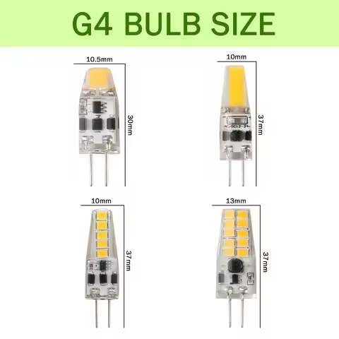 2-20PCS High Light Low Power LED G4 Bulb AC DC 12V 24V 1.2W 1.4W 1.5W 2W 3W Efficiency Strobe Free f