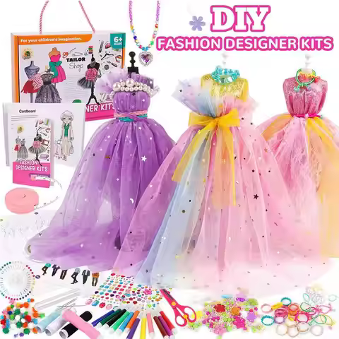 Fashion Design Kit For Girls 378pcs Girls Embroidery Kit Sewing DIY Basic Reusable Kit For Creativit