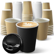 แก้วกาแฟร้อน8ออนซ์ ยกลัง(ไม่รวมฝา)หนา2ชั้น บรรจุ500ใบ/ 1แถวมี 25ใบ /1ลังมี 20 แถว แก้วกระดาษ แก้วกาแ