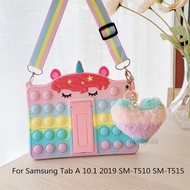 For Samsung Galaxy Tab A 10.1 2019 SM-T510 SM-T515 Casing Soft Silicone Cover Cartoon Cute for Kids Safe case