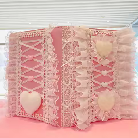 Ballet Style A5 Album Photo Card Binder Lace Kpop Holder Collect BookTop Loader Photo Pink Sweet Cut